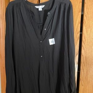 Old Navy Black Button Down Tunic